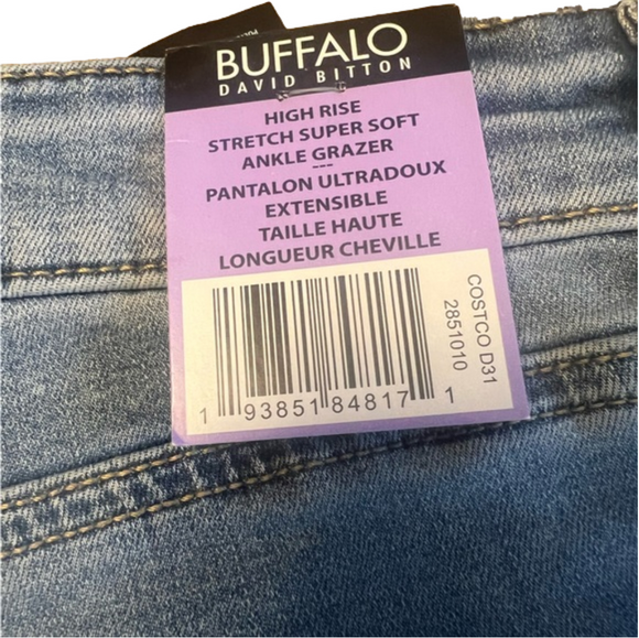 NWT Buffalo Jeans (David Bitton) Aubrey Ankle Grazer High-Rise Stretch Jeans - Picture 8 of 11